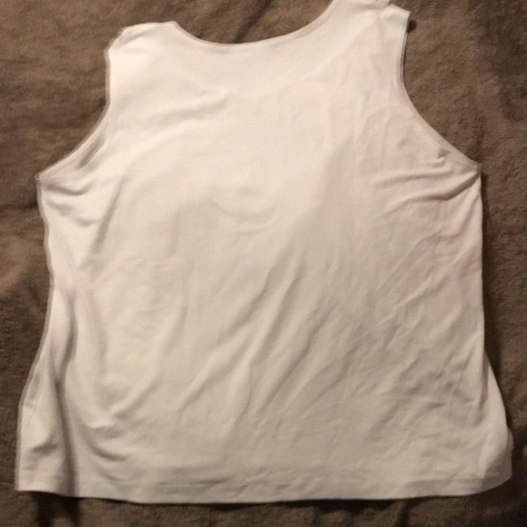 Laura Plus 14+ frilled oval neckline plus sizes clothing sleeveless shirt - Picture 3 of 3